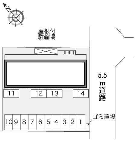 ★手数料０円★加古川市別府町中島町　月極駐車場（LP）